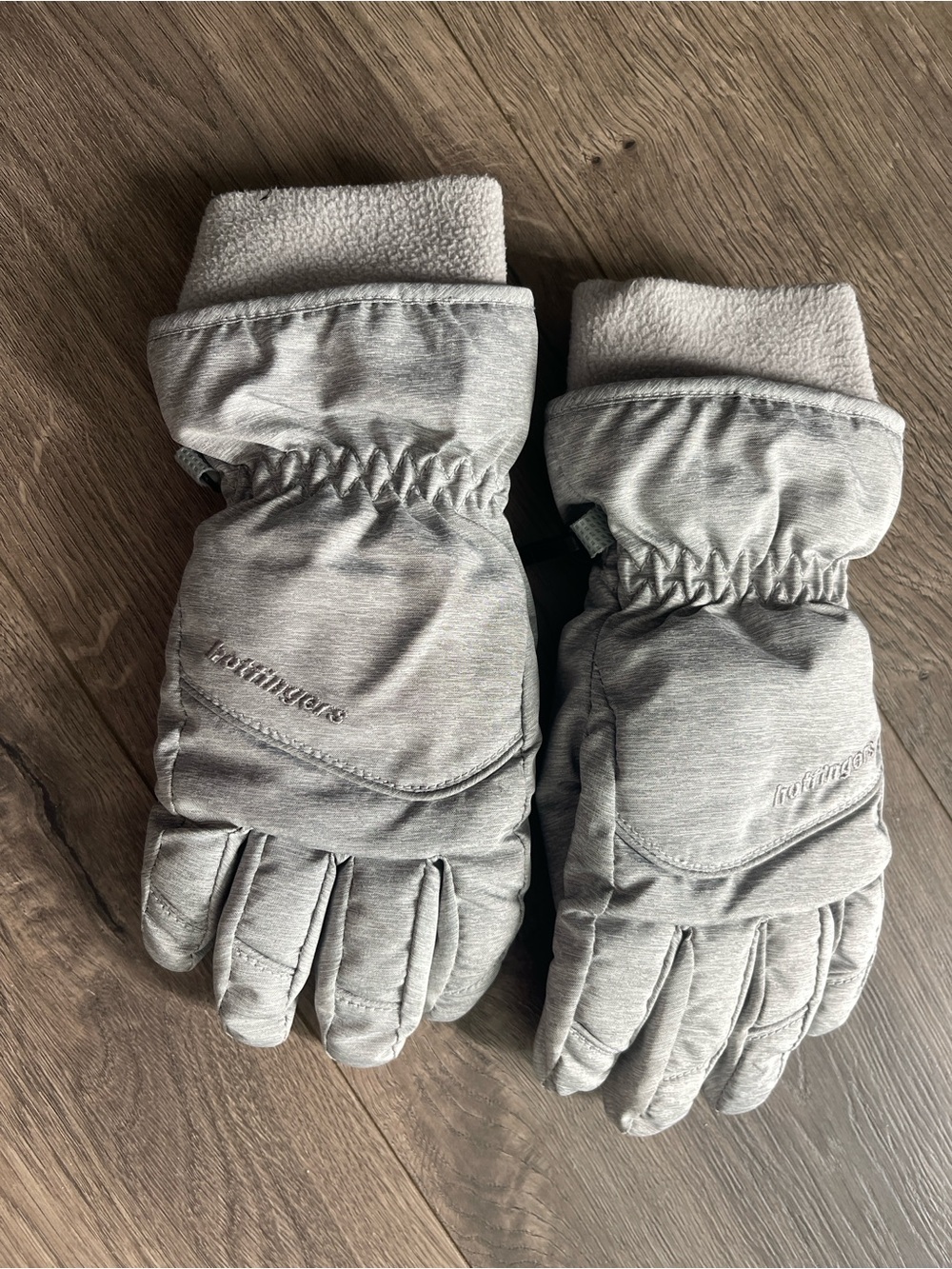 Kids' Gray Insulated Winter Gloves
